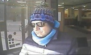 Image of bank robbery suspect, 'Box Cutter Bandit'