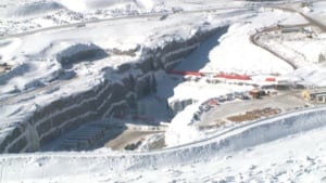 Muskrat Falls construction aeriel