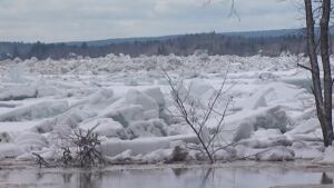 St. John River ice jam