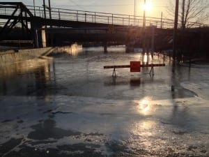 Sherbrooke flood receding
