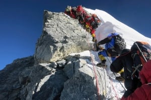 Nepal Crowded Everest