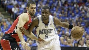 Keyon Dooling and Jose Calderon on April 28, 2008