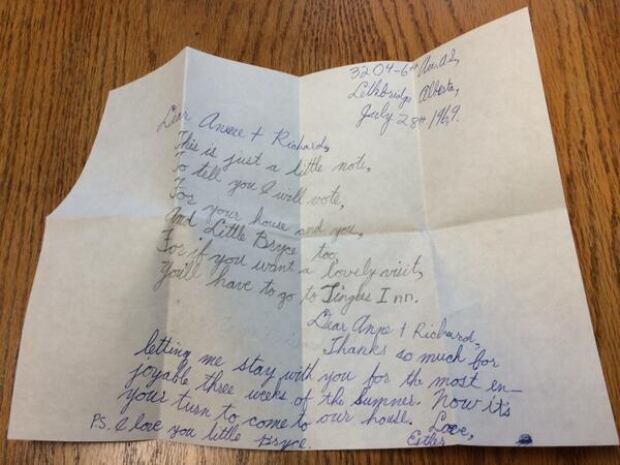 Calgary letter arrives late