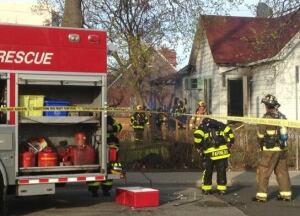 Fire crews doused cooking fire