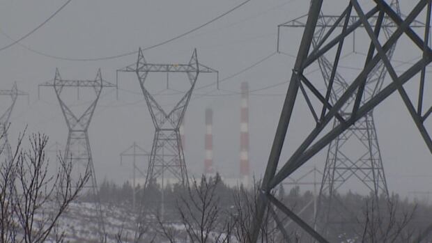 Transmission lines outside Holyrood generating station