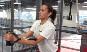 Hailey Brown working out