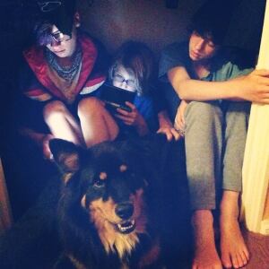 Kyran Pittman kids, dog closet Arkansas tornado