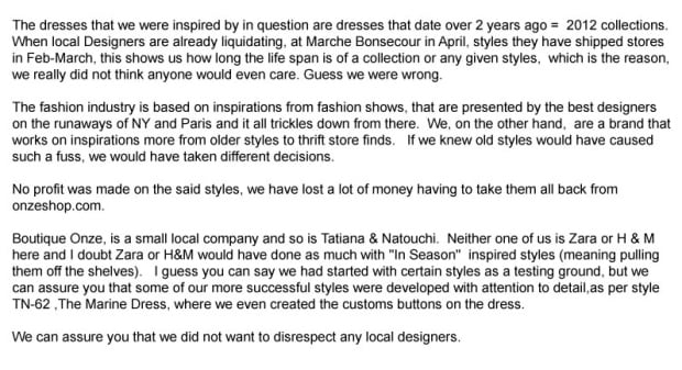 email from boutique onze