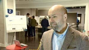 Andy Fillmore presents the new Bedford development plans.