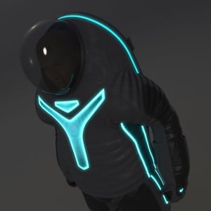 Glowing Z-2 space suit