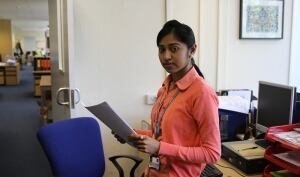 Apprentice with clipboard