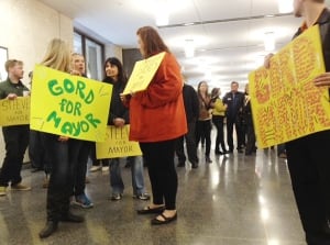 Steeves supporters