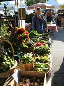 Fresh veggies at the Trout Lake Farmers Market