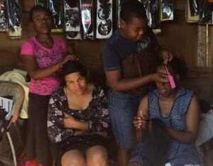 Women in hair salon