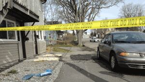 Saint John police have part of Lancaster Street blocked off as they investigate violent fight