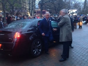 Prince Charles in downtown Charlottetown