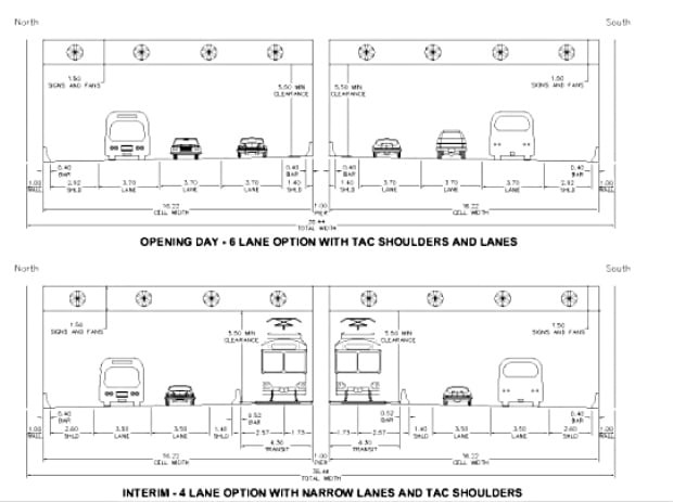 Airport tunnel lanes