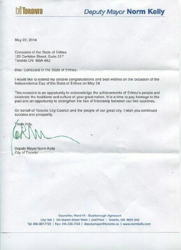 Letter from Norm Kelly