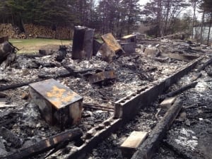 Piccadilly house fire leaves rubble