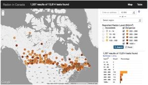 Radon gas levels high across Canada