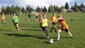 Young Calgary soccer athletes