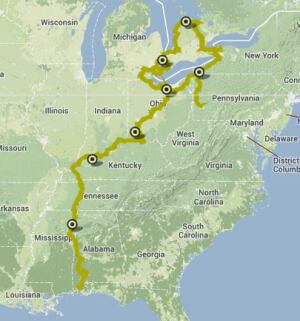 A map of the railroad