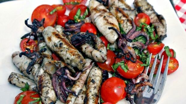 Grilled calamari