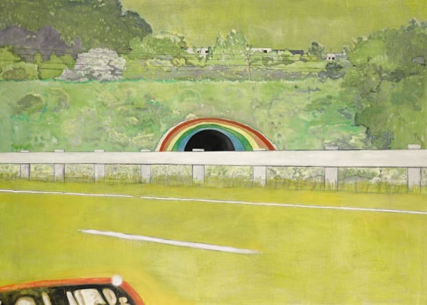 Peter Doig's Country-rock (wing-mirror)