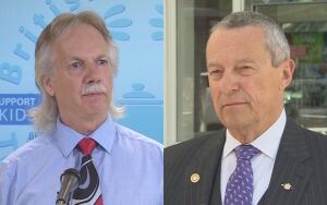 BCTF president Jim Iker and B.C. Education Minister Peter Fassbender