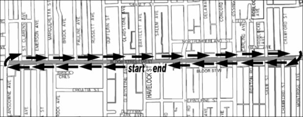 The construction loop on Bloor