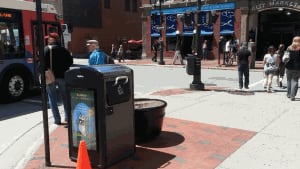 Uptown Saint John is piloting three BigBelly solar trash compactors