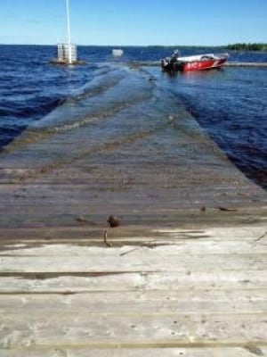 Dock at La Place Rendezvous Hotel in Fort Frances