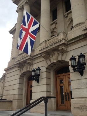 United Empire Loyalist flag at Sask. legislature