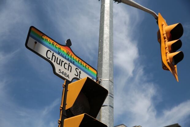 Toronto gay village sign