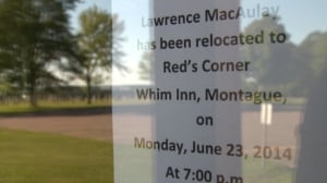 Lawrence MacAulay meeting change notice
