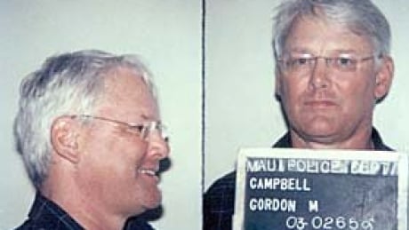 Gordon Campbell was pulled over after speeding and swerving around the road in Maui in 2003. Gordon Campbell's mug shots from Hawaii
