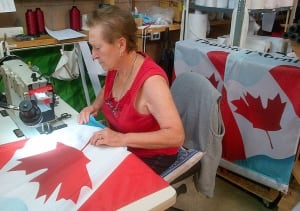 Sewing flag