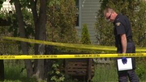 RCMP officer collects evidence in North River