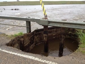 Rain damages infrastructure at Redvers