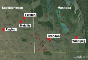 Manitoba and Saskatchewan