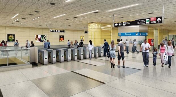 Turnstiles at Downsview Station