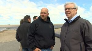 Selinger tours flood zones
