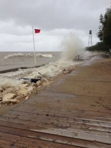 Winnipeg Beach flood risk, July 1, 2014