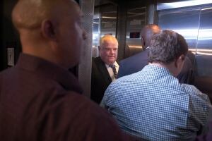 Mayor Rob Ford leaves work on June 30, 2014