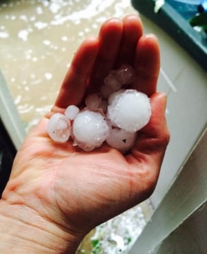 Hail at Crooked Lake