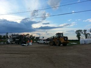 Delta Beach sandbagging