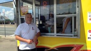 Food truck operator Michel Uberall on Mountain Road