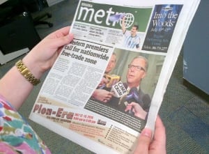 Metro newspaper skpic