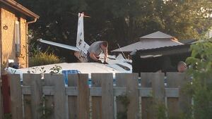 Plane crash Montreal backyard