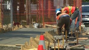Bannerman Park construction workers
